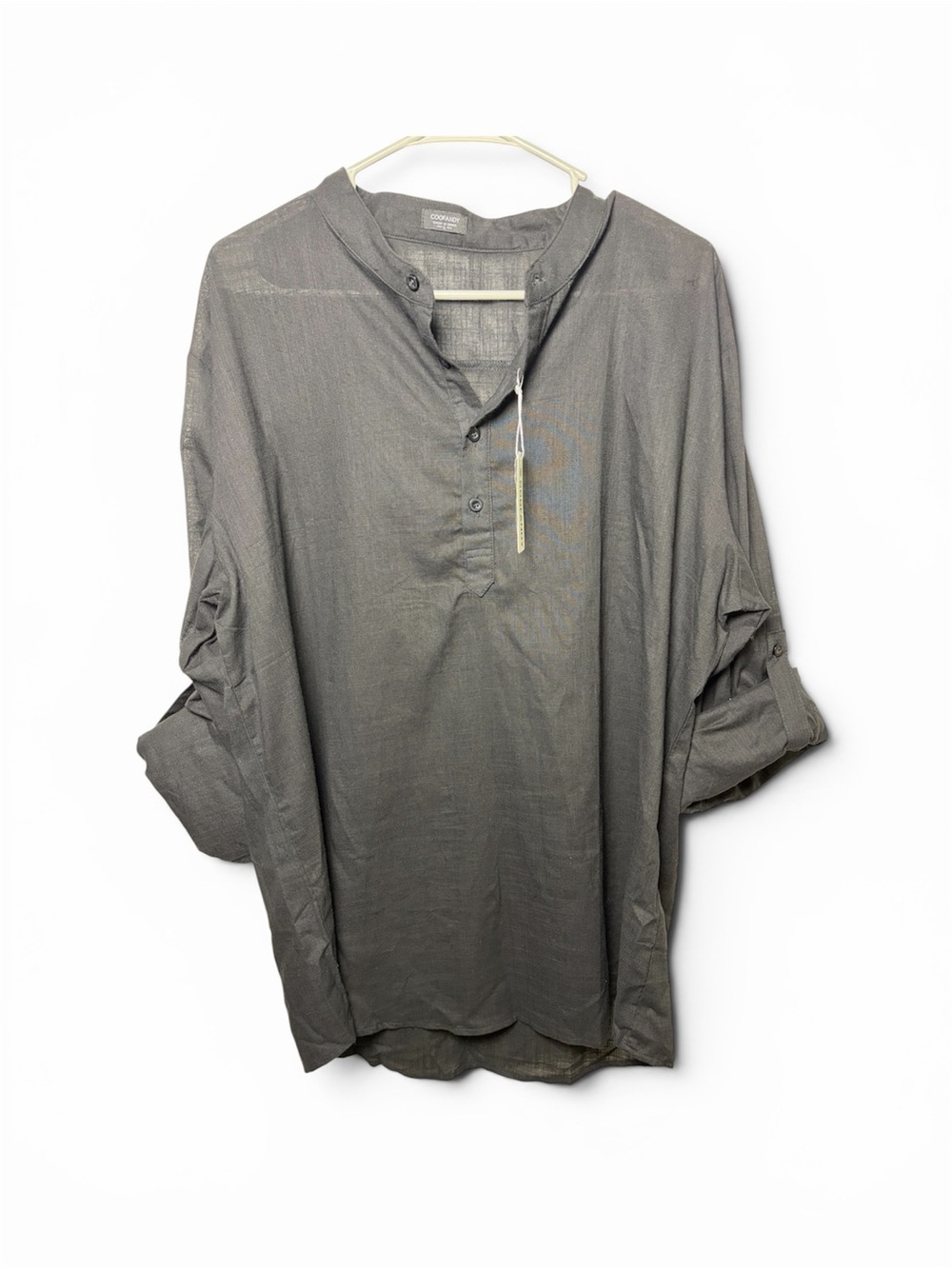 Camisa de de hombre coofandy 95%cotton 5% hemp combinable para varios estilos